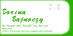 dorina bajnoczy business card